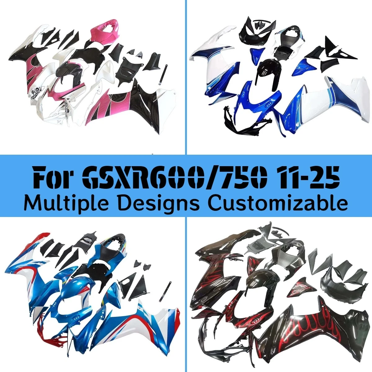 Body Parts Fairings GSXR 600 750 2011-2025 ABS Plastic Motorcycle ZXMT Fairing Kit for GSXR600/750 11-25