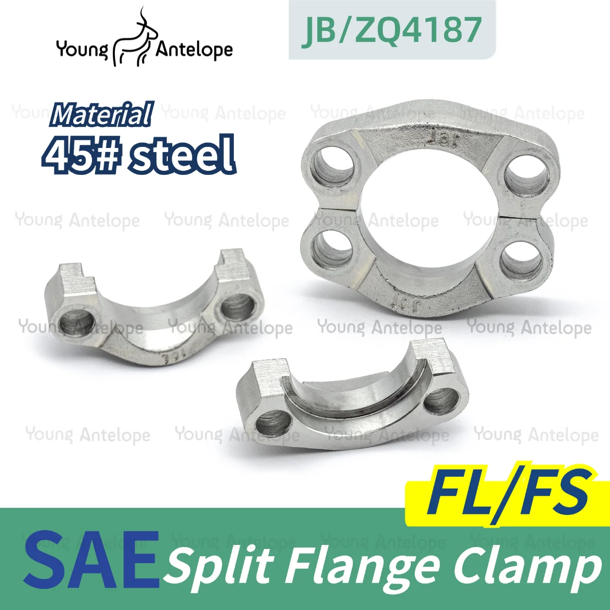 SAE Split Flange Hydraulic Fitting FL/FS Type High Pressure Oil Hose Split Flange Clip Carbon Steel Hydraulic System Connector