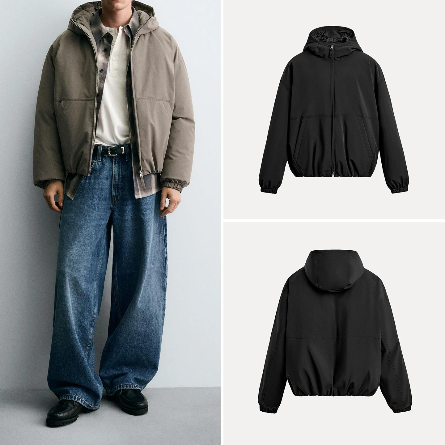 

Loose Fit Casual Spor Jaet Stand Collar Faionable Men's Outerwear Z Brand Youth Daily Wear Long Sve Zipper Closure