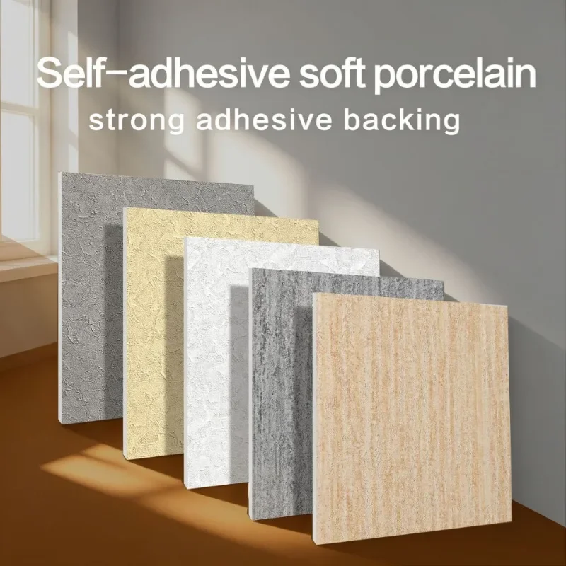 Self-Adhesive 3D Diatomite Background Tiles Waterproof PVC Wall Panels for Bathrooms Kitchens Living Rooms Modern Decoration