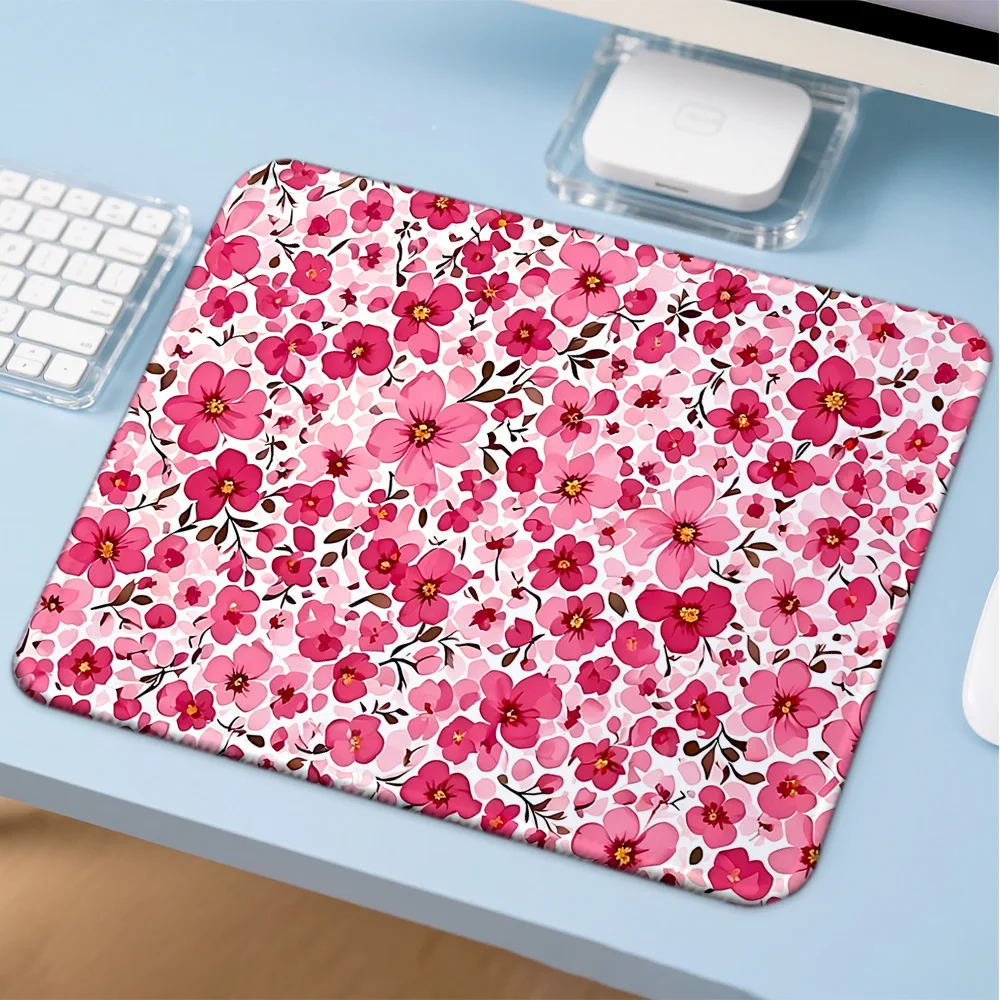 Mosepad Little Flower Computer Mat Desk Accessories Pc Gamer  Mousepad Company Game Mats Mouse Anime Mause Table Decoration