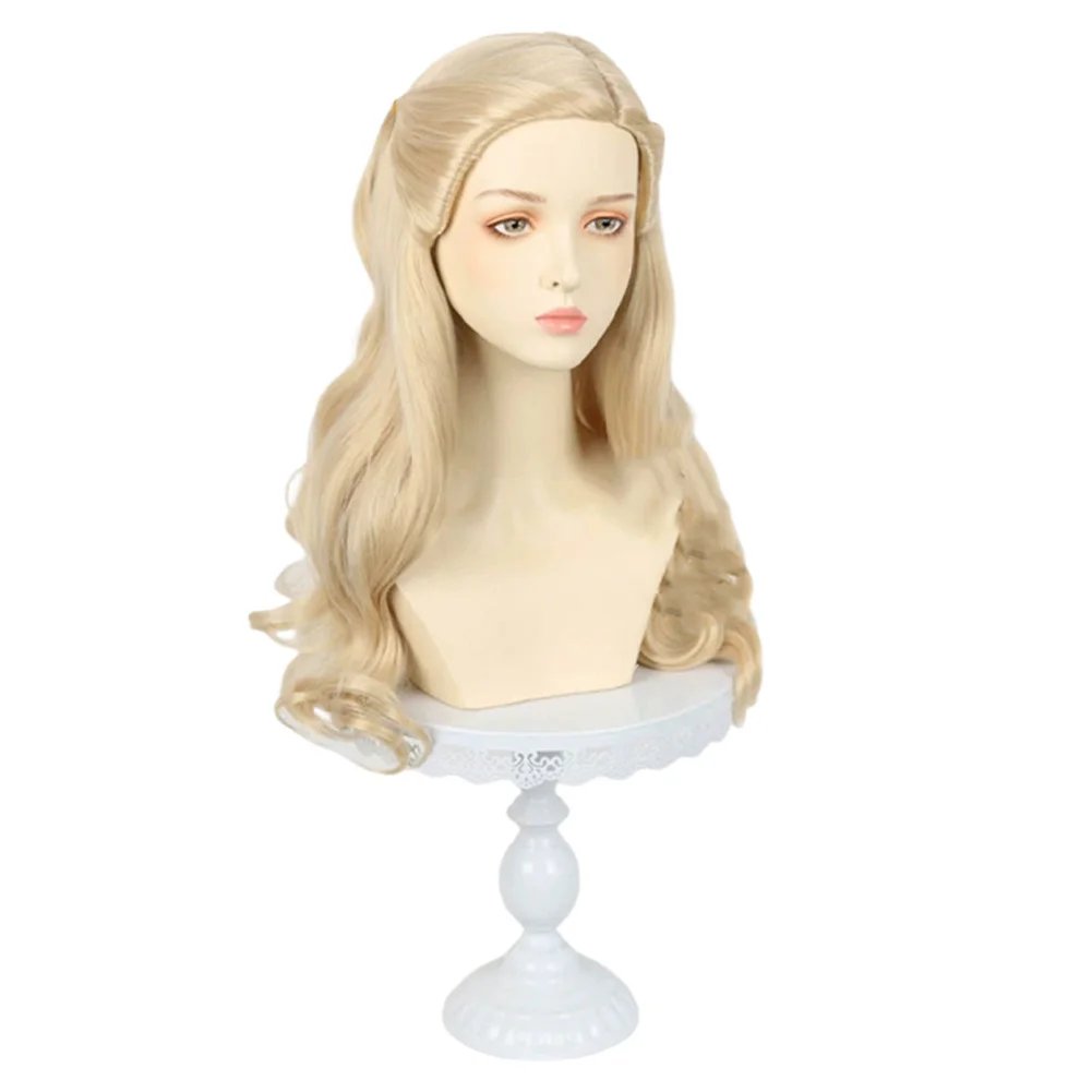 Peluca rubia de Cosplay de bruja Glinda, película 2024, bruja malvada, conjunto de pelo para mujer y niña, fiesta de Halloween, Carnaval, uniforme de juego de rol, accesorio