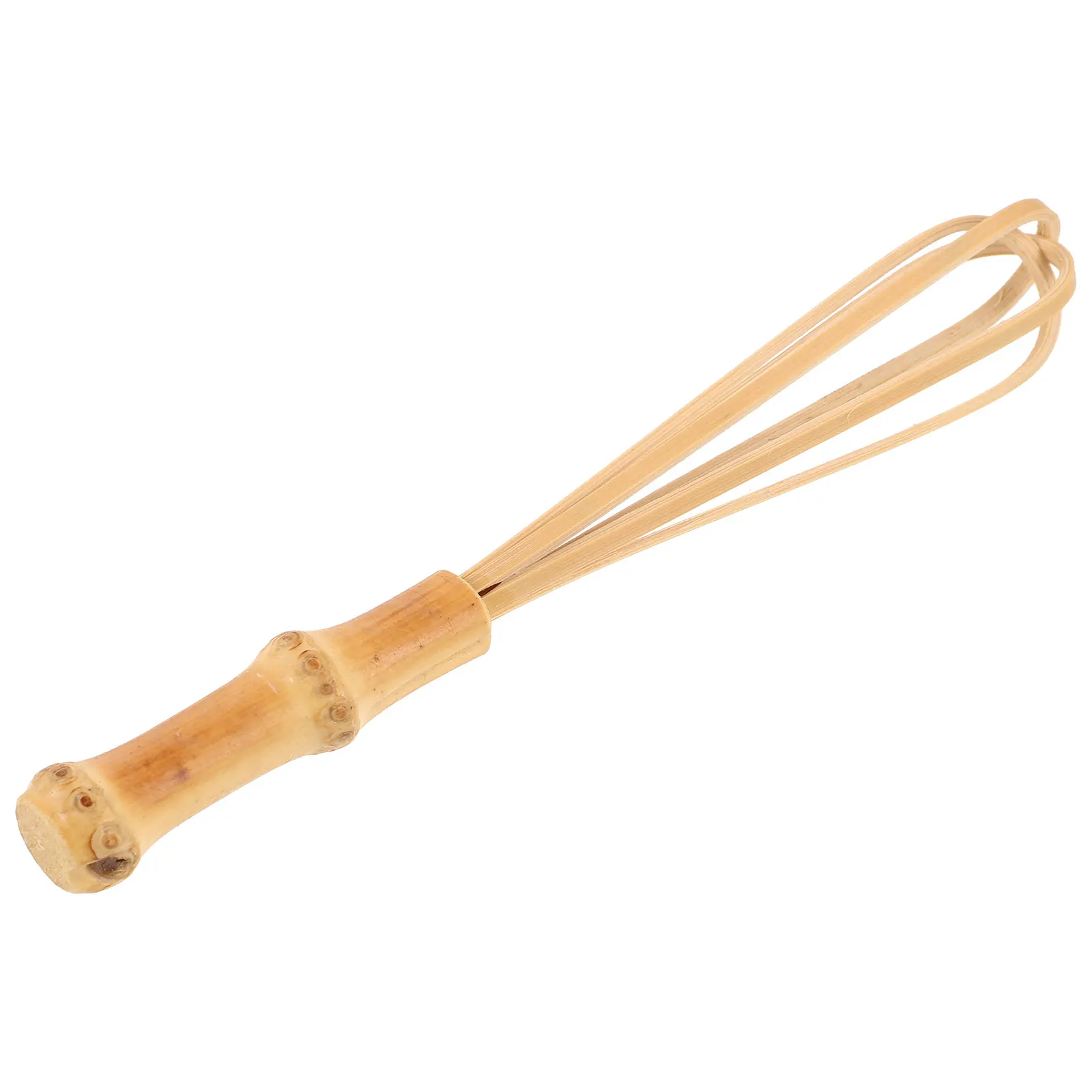 Batidor de huevos de bambú, mezclador de cocina Manual, mango ergonómico ligero, fácil limpieza, herramienta de cocina multifunción para hornear pasteles en casa