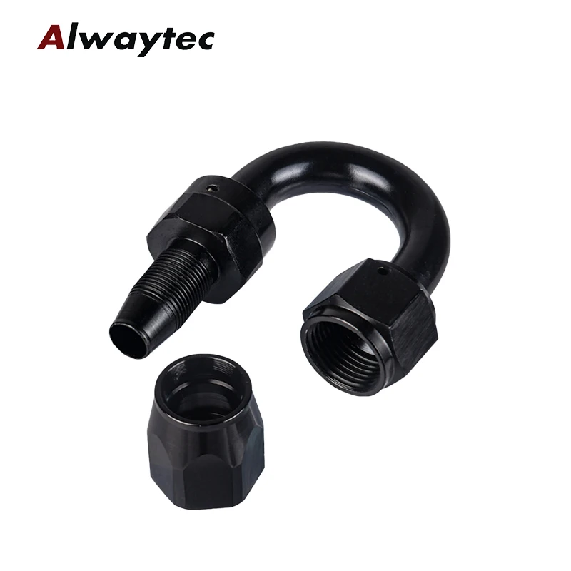 180 Degrees Rotating Hose End Fittings Adapter Kit AN4/6/8/10 Pipe Oil Fuel Hose Connector Set for Automotive And Racing