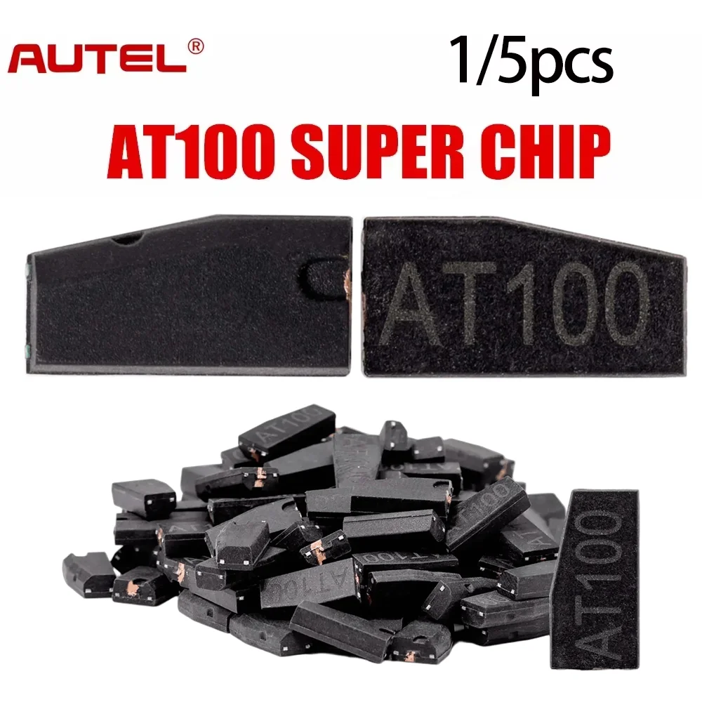 1/5pcs Autel AT100 Universal Super Ceramics Transponder Chip Add Smart Key Work with KM100 IM508 and IM608 Series OTOFIX IM1 IM2