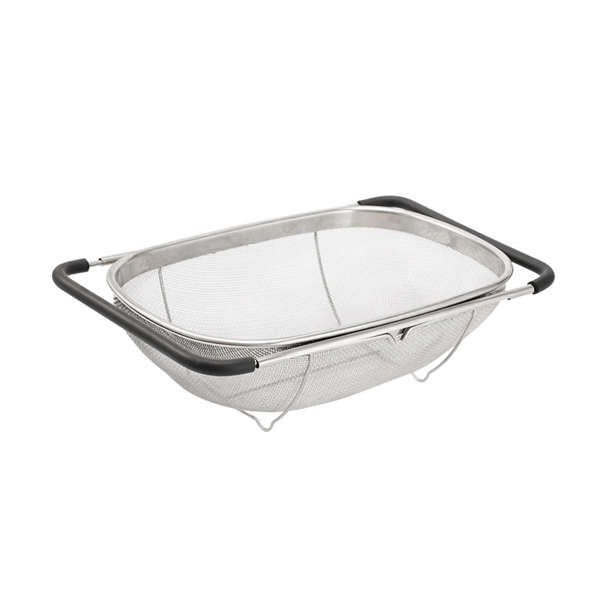 

Stainless Steel Telescopic Strainer Basket, Vegetable Fruit Strainers,Rubber Handle Kitchen Sink Strainer Basket Tool