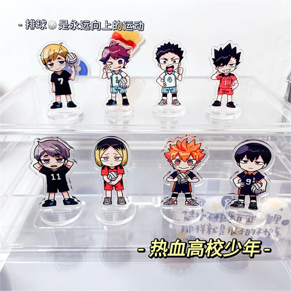 Haikyuu Anime Peripheral Shoyo Hinata Tobio Kageyama Figures Men Women Cartoon Vertical Tabletop Decoration Collectible Gift