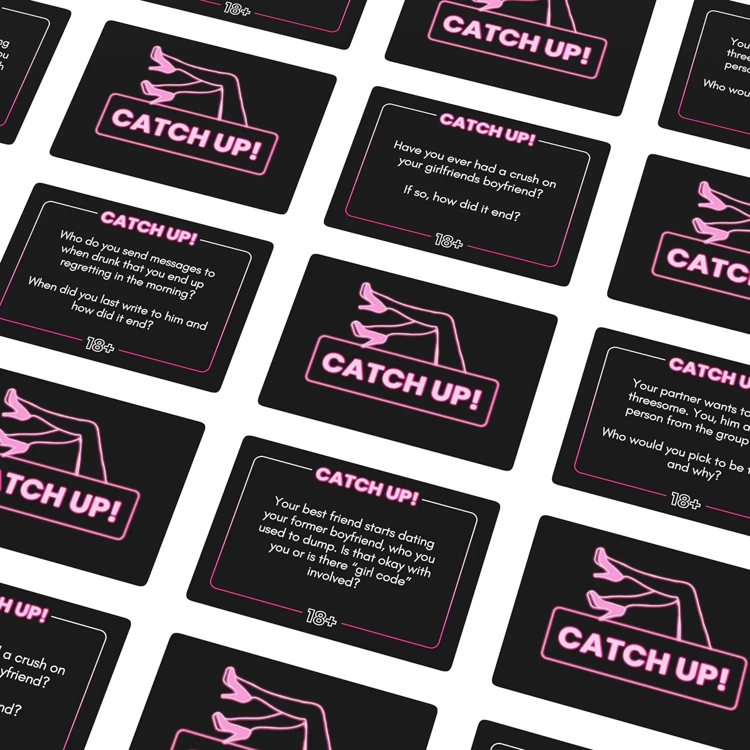 Catch Up! Girls Night 18 + Party Game-carte di conversazione che stimolano il pensiero piccante per Fun Girls Nights, feste di compleanno per adulti