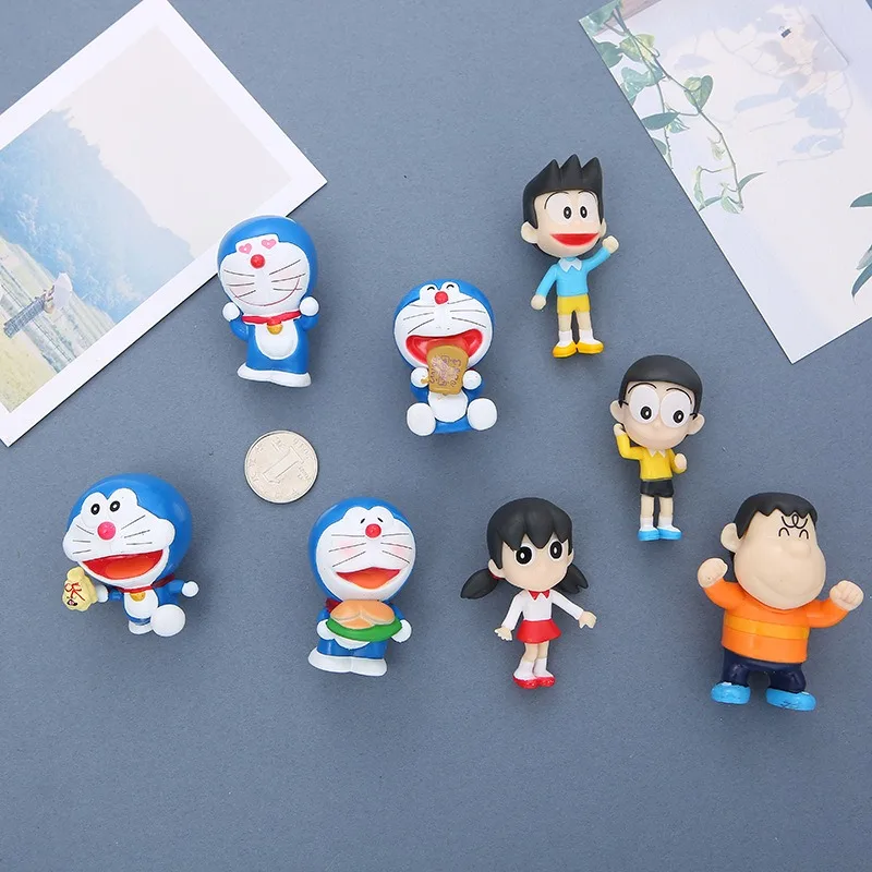 

Новые персонажи Дораэмон: наклейки на холодильник Дораэмон и Шизука, украшения для холодильника, фигурки, модели, куклы, подарки на день рождения