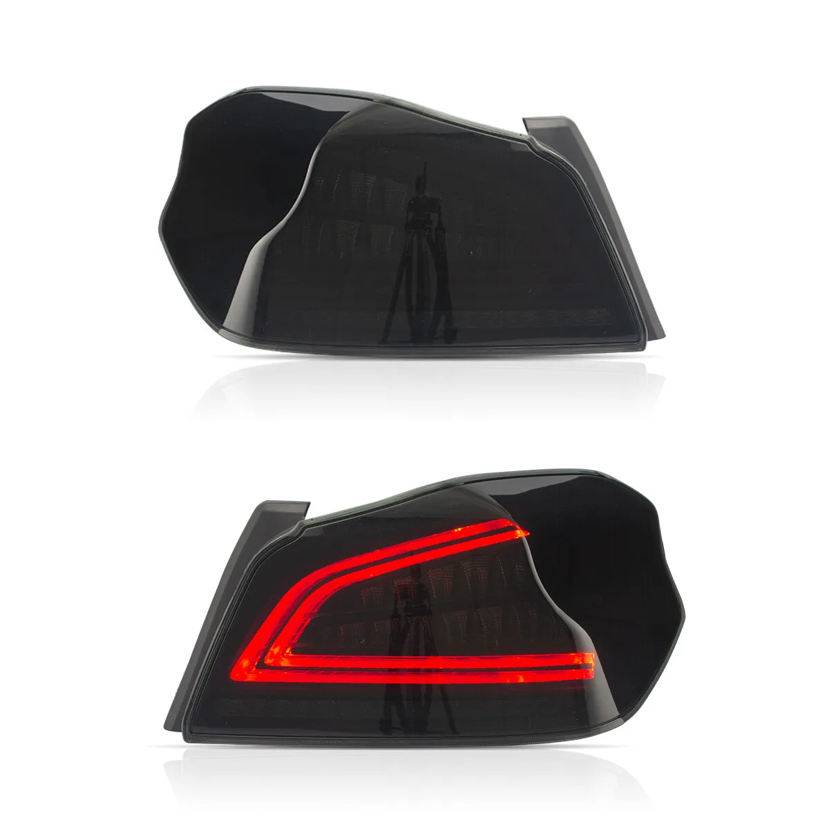 Pair For 2015-2021 Subaru WRX STI LED Sequential Signal Tail Lights Smoke Lamps
