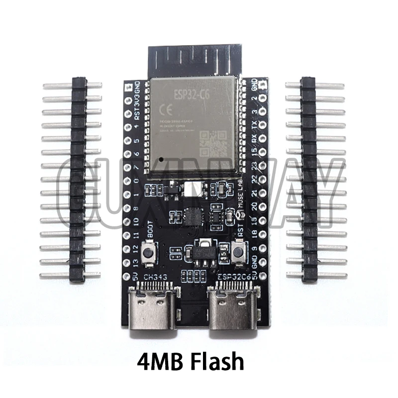 ESP32-C6 ESP32 WiFi+Bluetooth Internet Of Things Dual Type-C Development Board ESP 32 Core Board ESP32-C6-DevKit C N4R2