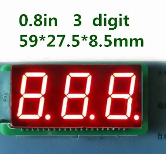 

10PCS RED LED digital tube red led digital tube 0.8" 0.8 inches 3 digital tube 3 bit 7 Segment led display common ANODE