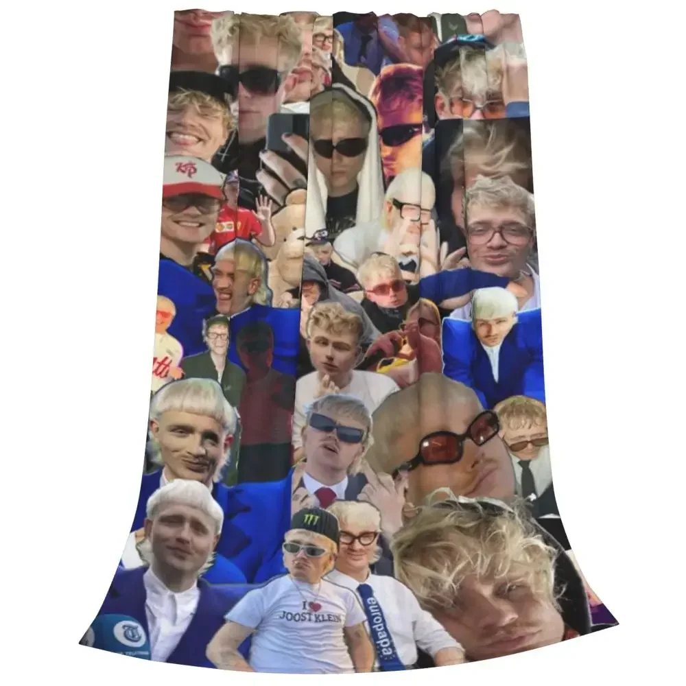 Joost Klein Plaid Blanket Sofa Bezug Velvet Spring/Autumn Vintage Collage Warm Blanket für Bett Travel Plüsch Thin Stepp Blanke