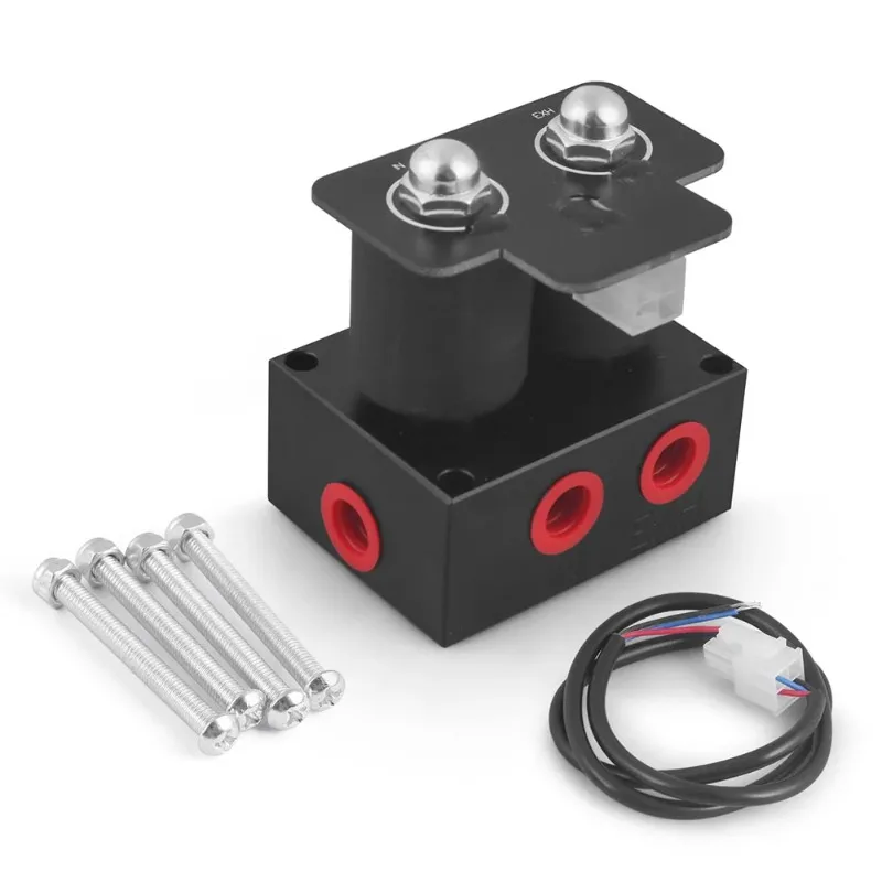 FOR 12V Air Ride Suspension Solenoid Manifold Valve 6 Ports 0-200PSI Pneumatic Shock Absorber Control Valve Kit