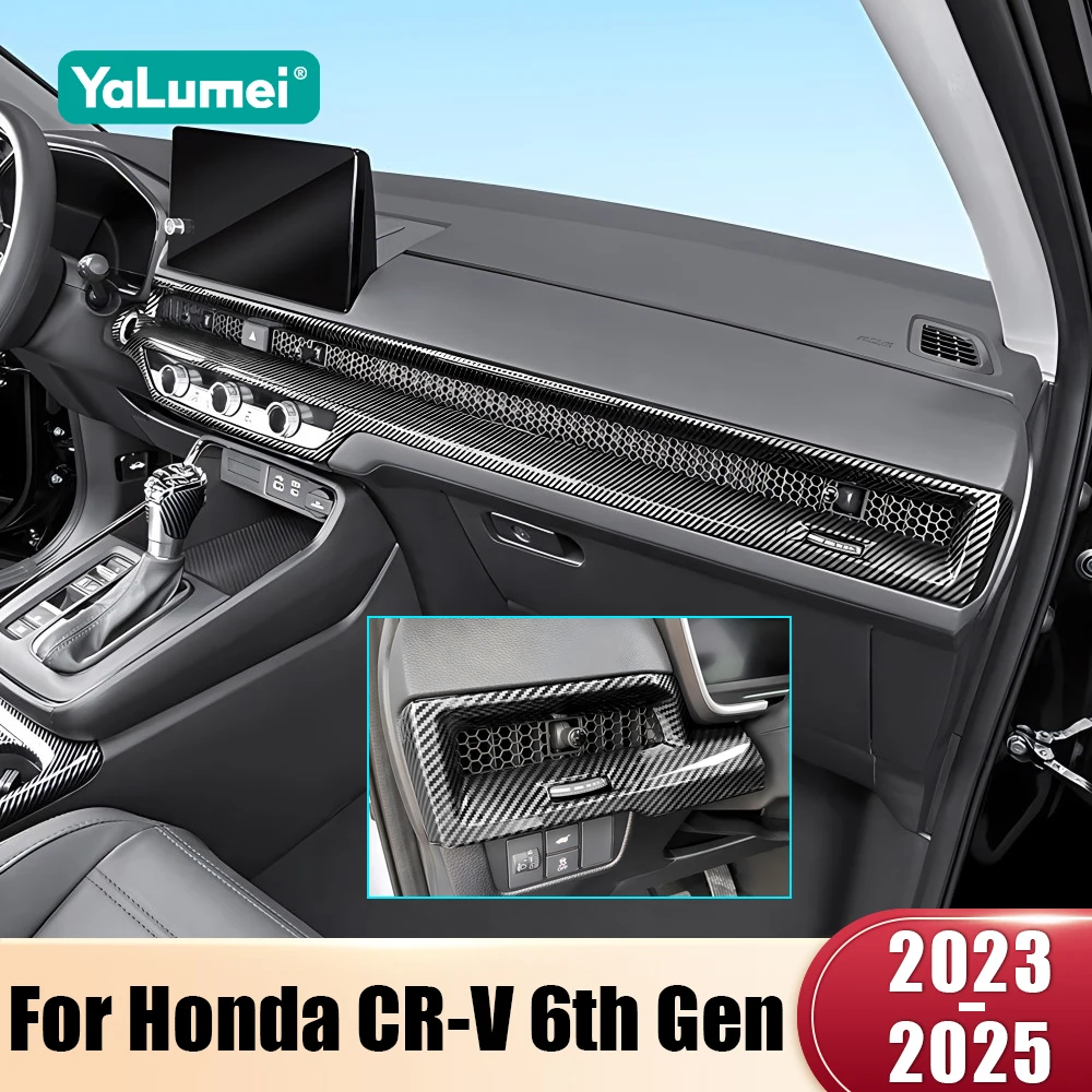 

Для Honda CR-V 6-го поколения 2023 2024 2025 CRV Гибридная декоративная рамка из АБС-пластика для автомобиля Наклейка на воздуховыпускное отверстие в приборной панели