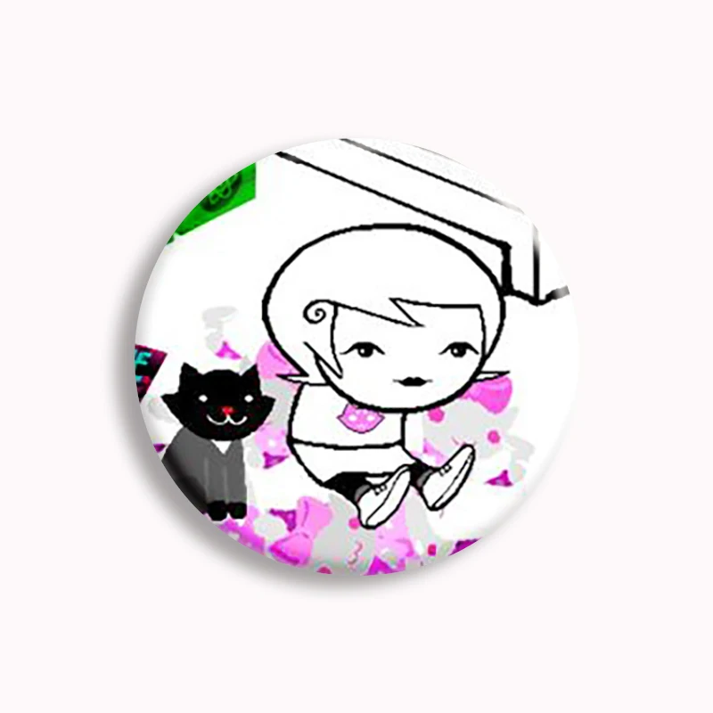 Roxy Lalonde Cartoon Button Pin Creative Anime Characte Meme Brooch Bag Decor Badge Fans Collect Friends Gifts