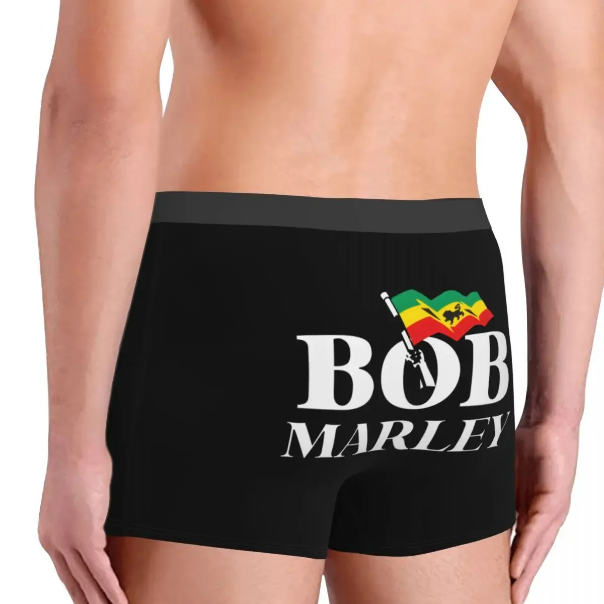 Boxer de style jamaïcain pour homme, sous-vêtement cool de musicien, culotte style rock, Reggae Bob Marley