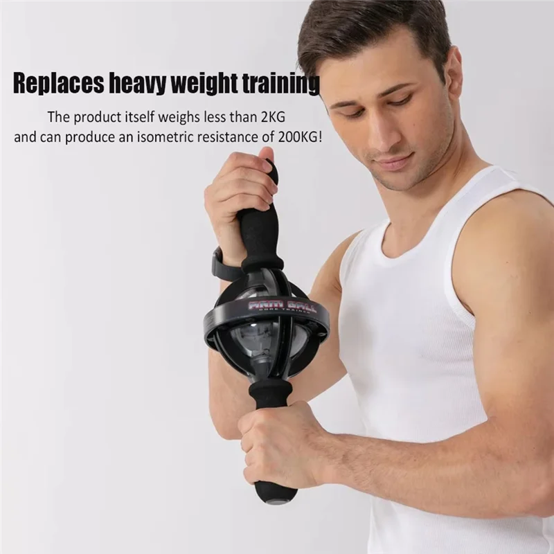 

Gyroscope Wrist And Forearm Exerciser - Strength Training And Muscle Building Core Trainer For Home Gym Fitness-B60B