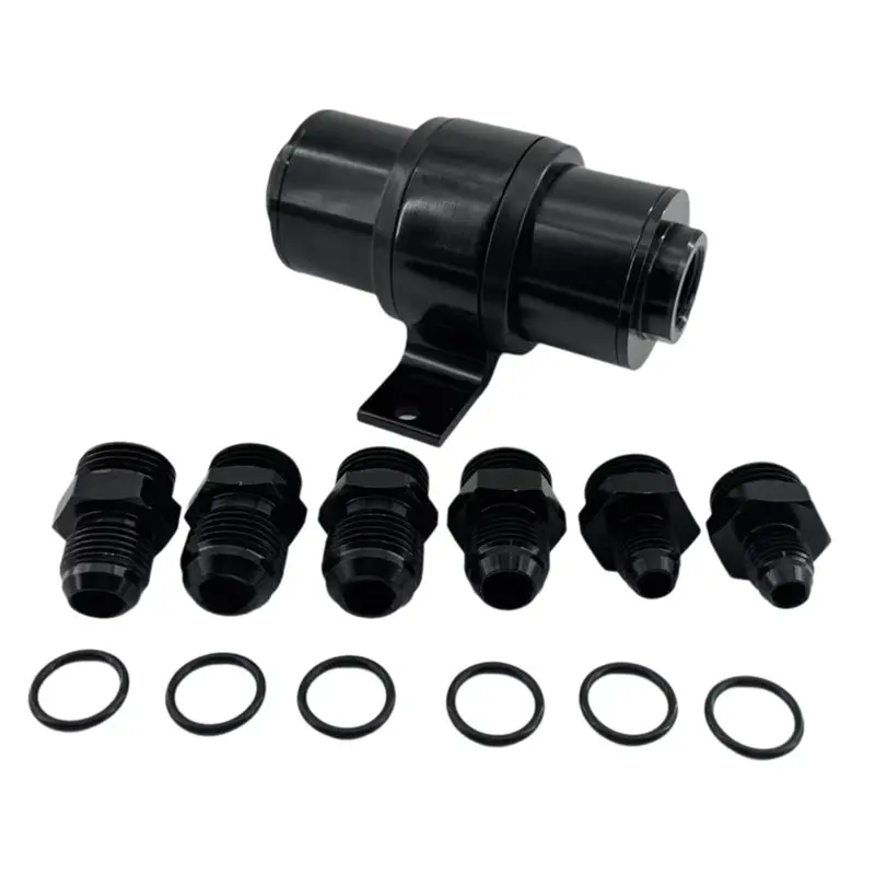 AB61-Universal Modified Car 58MM Fuel Filter Kit Bracket Retrofit High-Flow Magnetized Gaso Line Filter Bracket FF02