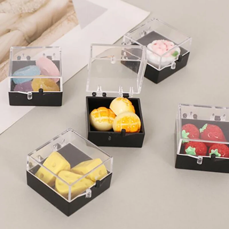 1 Set Heerlijke Poppenhuis Simulatie Voedsel Speelgoed Fruit Aardbei Sushi Jam Bento Box Model Diy Accessoires Voor Mini Meubelen