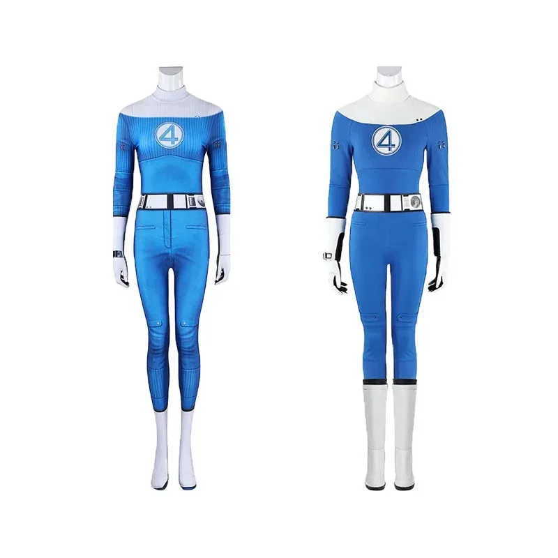 ชุดคอสเพลย์ไซแฟนทาสติก 4 ธิง ชุดเรด ริชาร์ดส์ ซู สตอร์ม ชุดยูนิฟอร์ม งานปาร์ตี้ฮาโลวีน ซูเปอร์ฮีโร่ เซนไท ชุดจั๊มสูทสีน้ำเงินแบบมองไม่เห็น