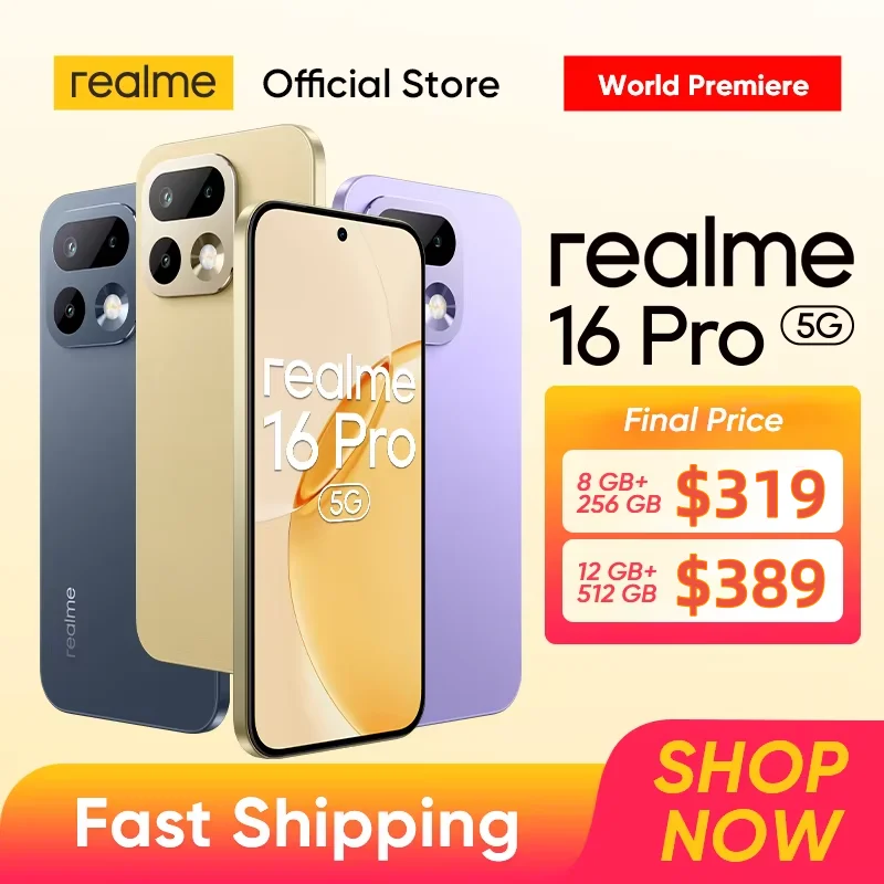 [New Launch] realme 16 Pro 5G Smartphone 200MP Camera 7000mAh Battery 80W Charge 6.78