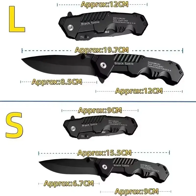 Multi Functional High Hardness Defensive Folding Knife Men\'s Self-defense Survival Tool Knife Outdoor Camping EDC Survival Knife