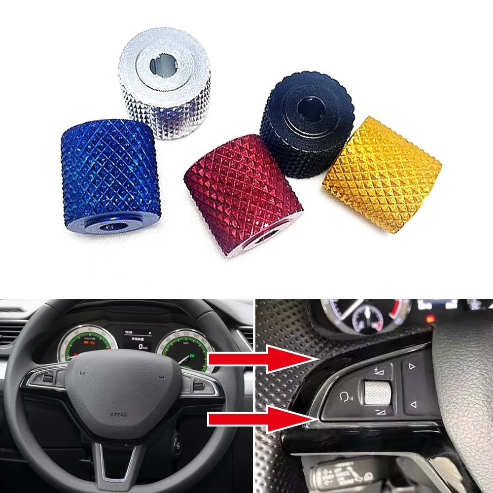 

Metal Steering Wheel Control Button Multifunction Roller Volume Switch For Skoda Superb Yeti Octavia A7 Karoq Kodiaq Fabia Rapid