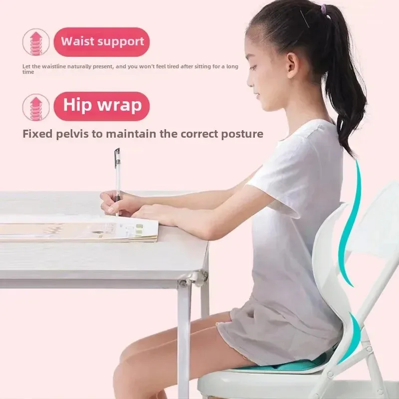 Waist Protection Seat Cushion with Backrest, Ergonomic Office Posture Corrector, Coccyx Pain Relief for Prolonged Sitting