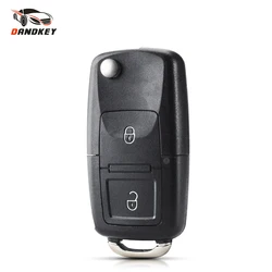 Dandkey Flip Remote Key Case Shell For Vw VOLKSWAGEN MK4 Bora Golf Passat Polo Alhambra Touran 2 Bunttons Folding Key