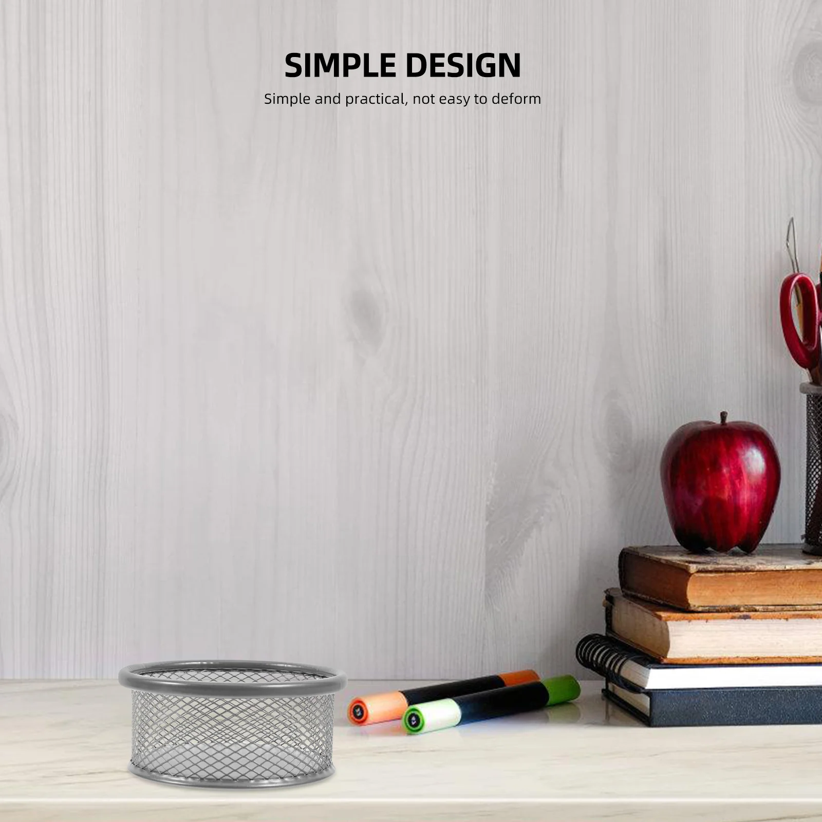 

4Pcs Paper Clip Holder Metal Mesh Design Sturdy Desktop Organizer Box Office Supplies Storage Container for Small Items