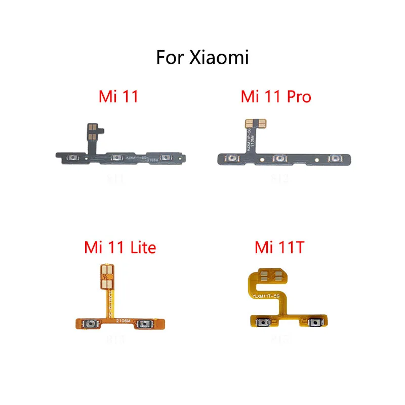 Power Button Switch Volume Mute Button On / Off Flex Cable For Xiaomi Mi 11 Lite 5G 11T Pro