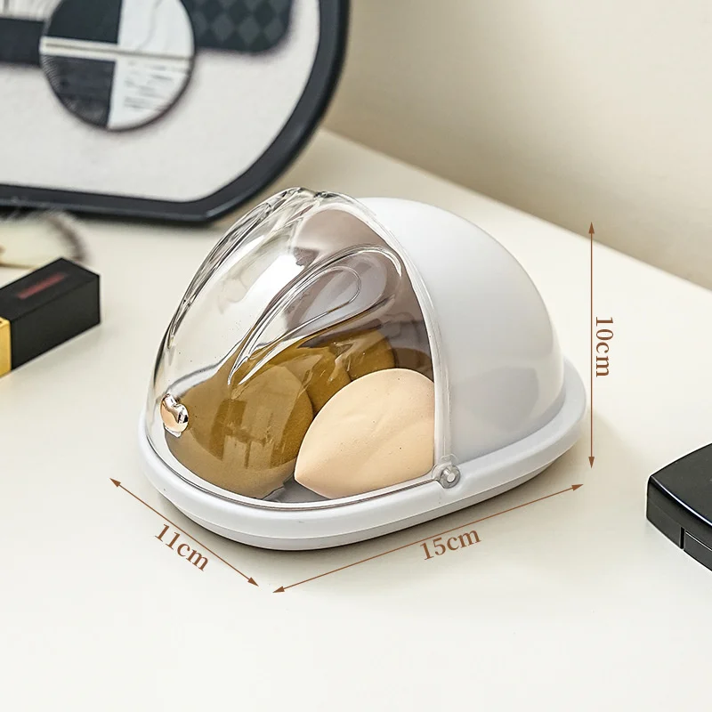 Porta spugna per trucco Scatola portaoggetti per uova cosmetiche antipolvere Scatola portaoggetti per spugna in polvere Custodia per frullatore per trucco Porta soffio cosmetico