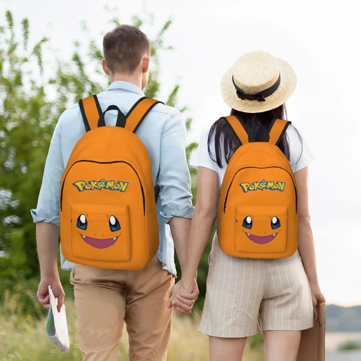 Pokemon untuk anak laki-laki dan perempuan, ransel pelajar kapasitas besar, ransel tahan air ringan 15,7 inci 17,7 inci