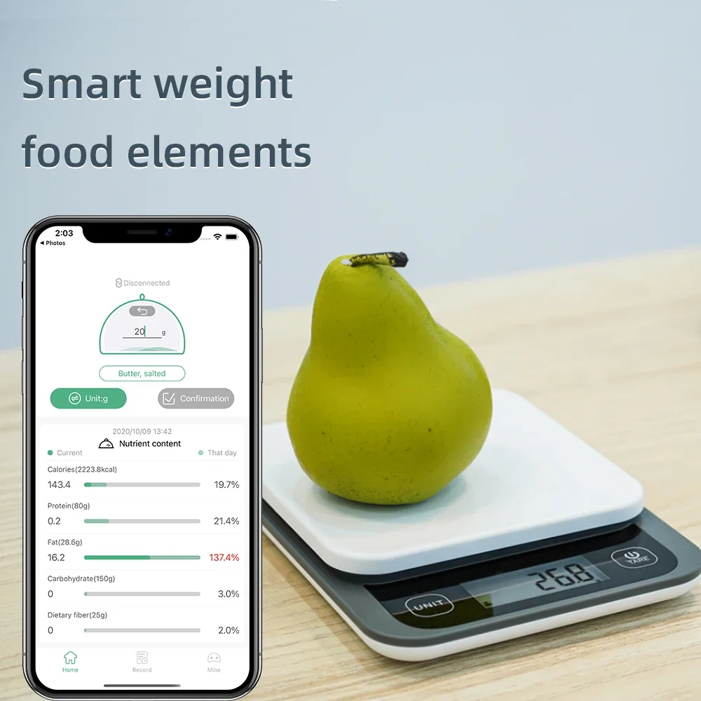 

Popular High Accurcy 0.1g/Max.5000g Food Smart Kitchen Scale Food Scale