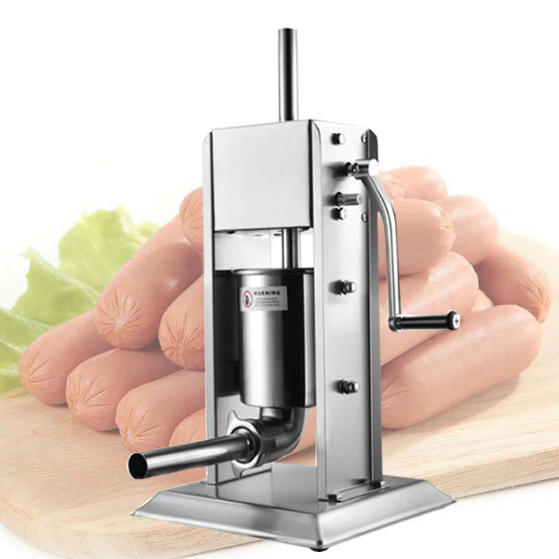Manual Sausage Stuffer Filler Maker Meat Filling Machine 3 Stuffing Tubes Vertical Kitchen Appliance Home Commercial view 4