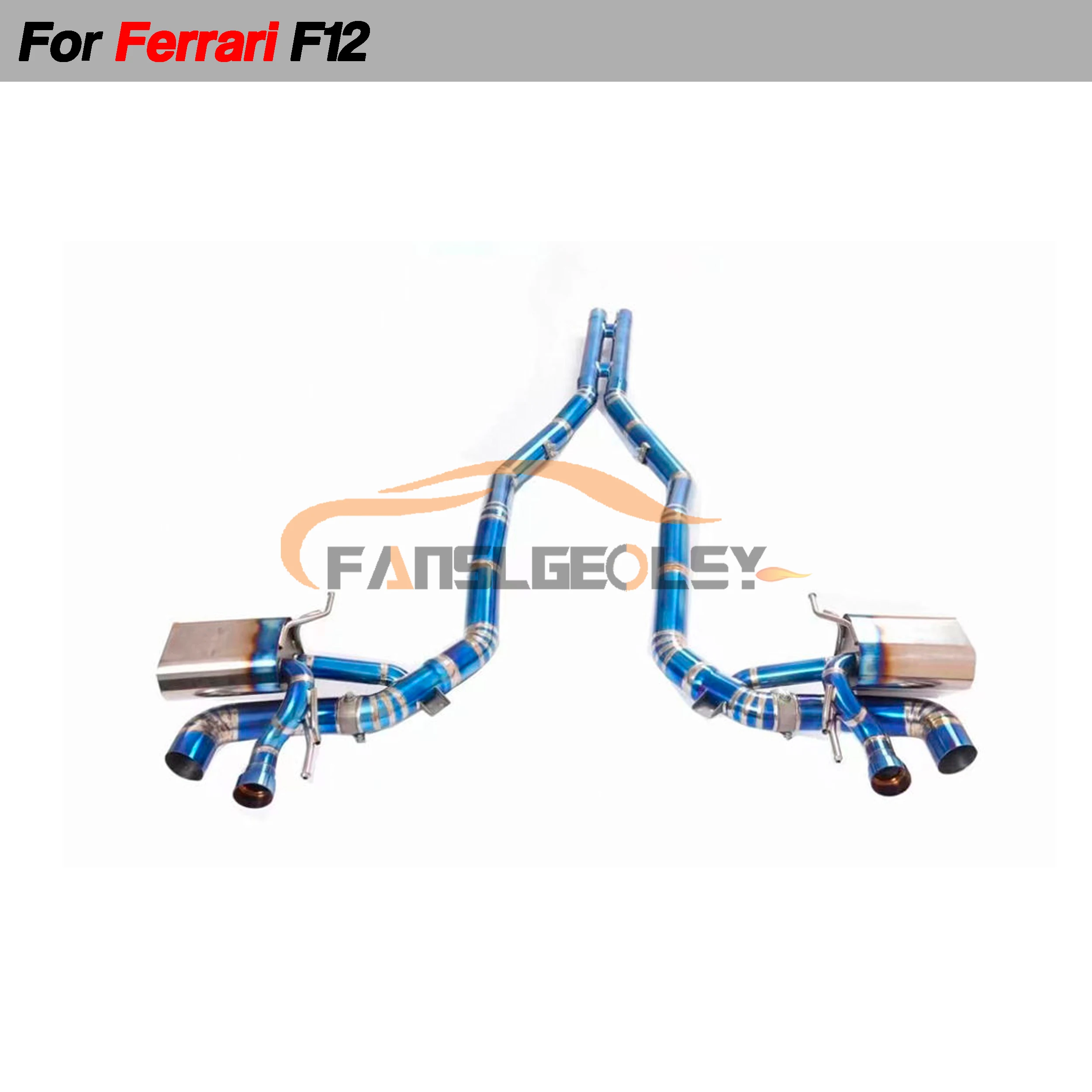 Titanium Alloy Exhaust Catback Performance System Auto Parts For Ferrari F12 Tuning Muffler Pipes with Air Valves