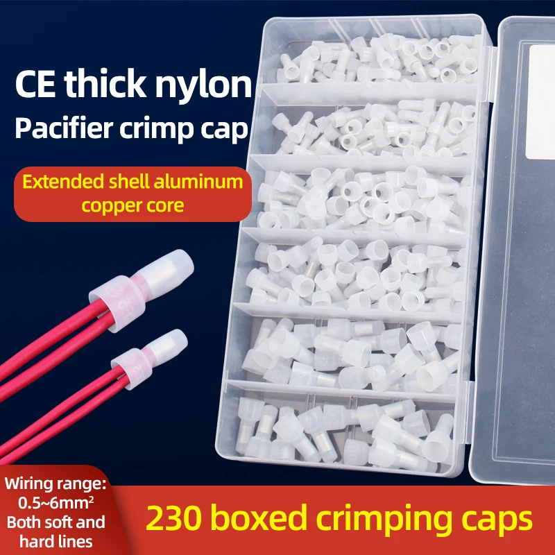 LDDQ Line pressing cap Wire Terminal combination set 230PCS BOXED CE-1 CE-2 CE-3 Cable End Crimp Splice Connectors