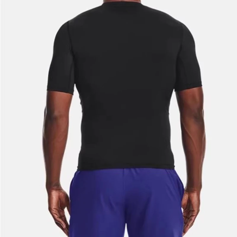 Men's Running T Shirt Summer Short Sleeve Male Sport Tops Tee Workout T-shirt Skinny Tights Gym Fitness Compression Shirts Men image 5
