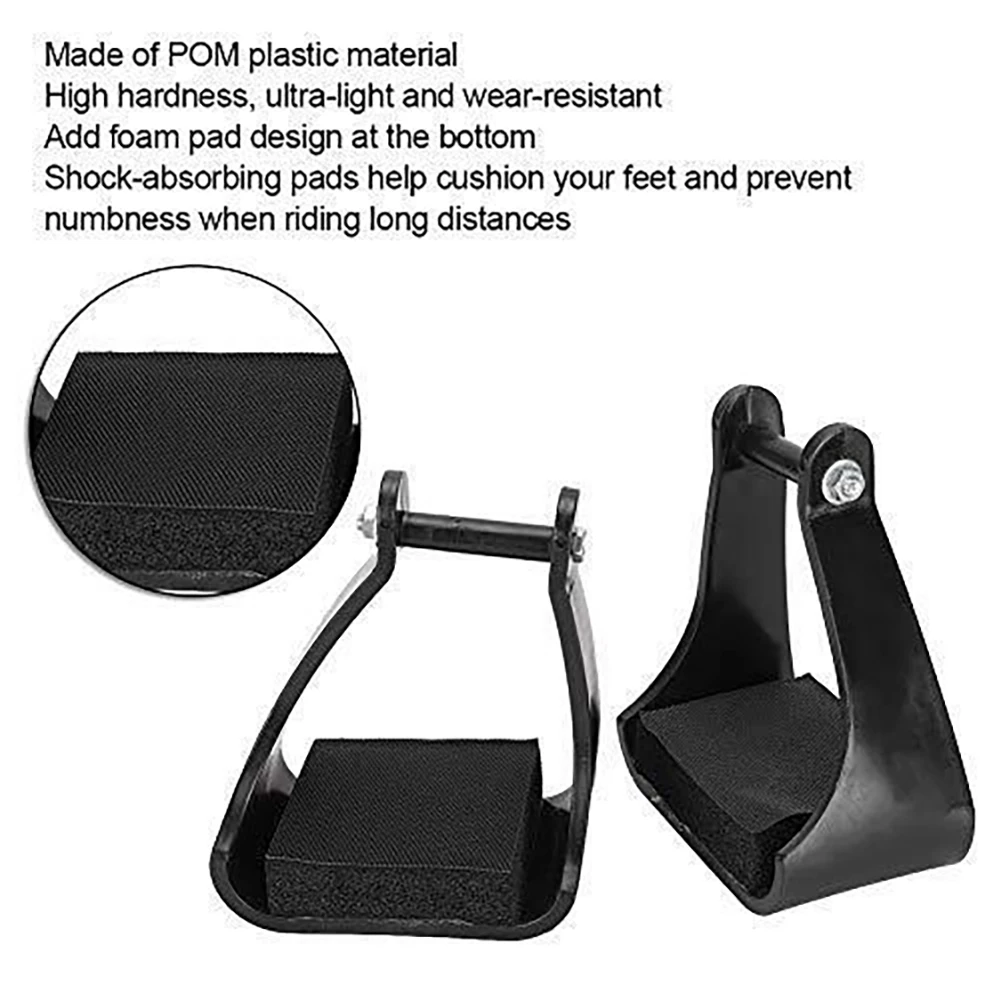 Western Stirrups, Horse Stirrups With Thick Treads, Lightweight Shock-proof Western Style Horse Riding Safety Saddle