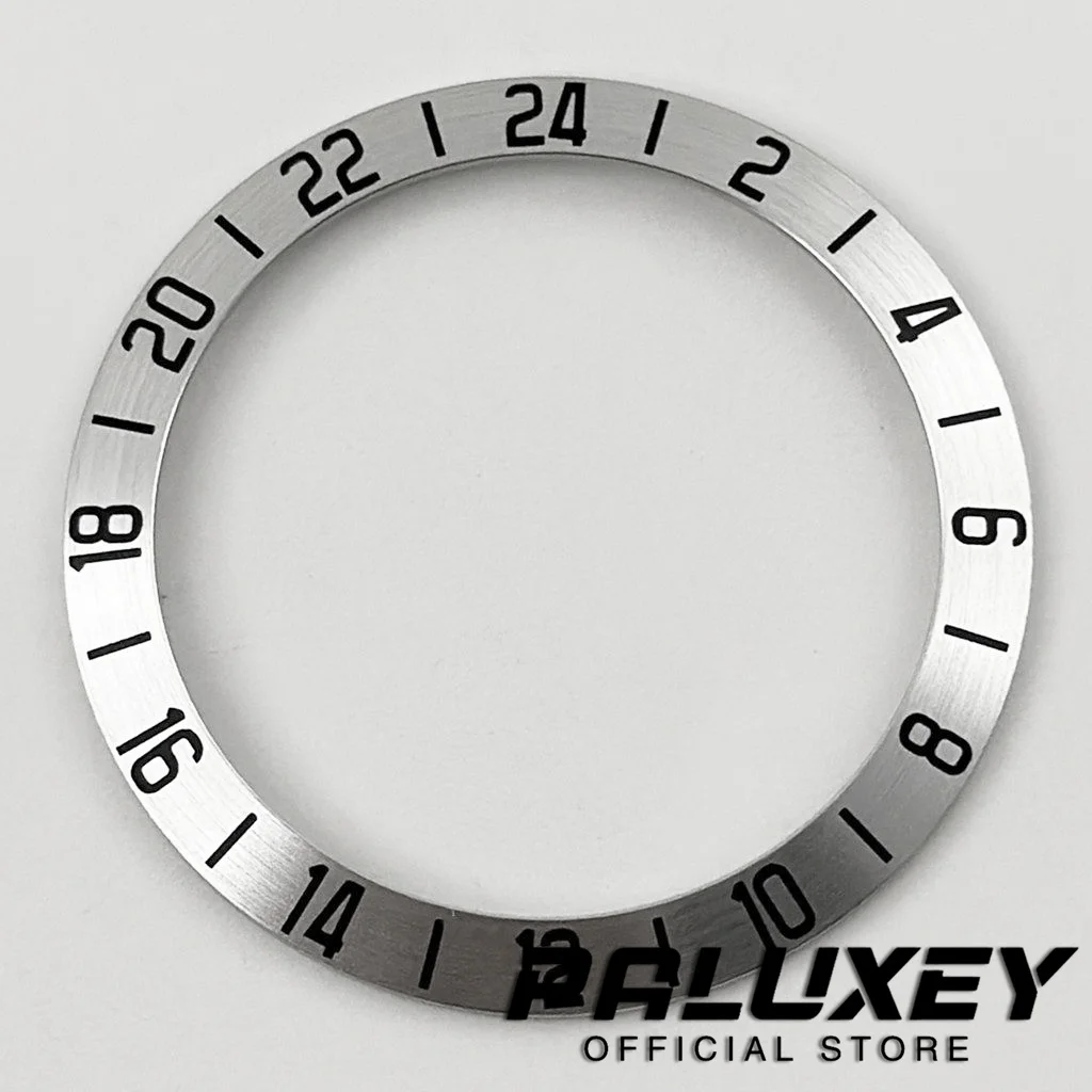 38MM Chronograph Indices Function High Quality Sloping Bezel Insert SUB Diving GMT Watch Insert Watch Replace Aluminum Bezel