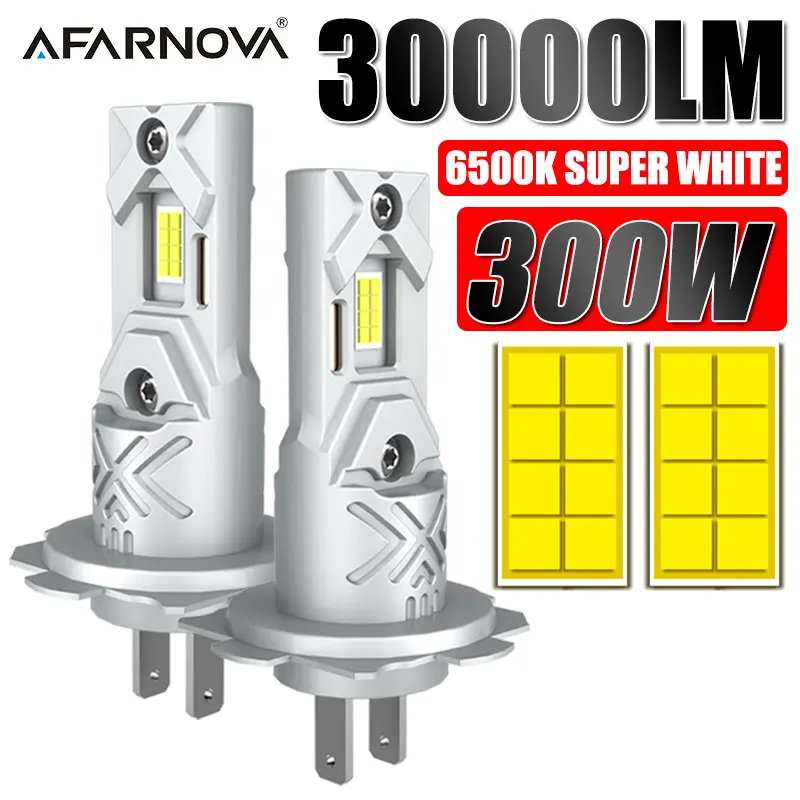 

2PC 300W MIni H7 LED Turbo Автомобильные фары CANBUS Авто Мотоцикл Мотоцикл 6500K LED H7 Дальний ближний свет LHD 12V 24V 30000LM