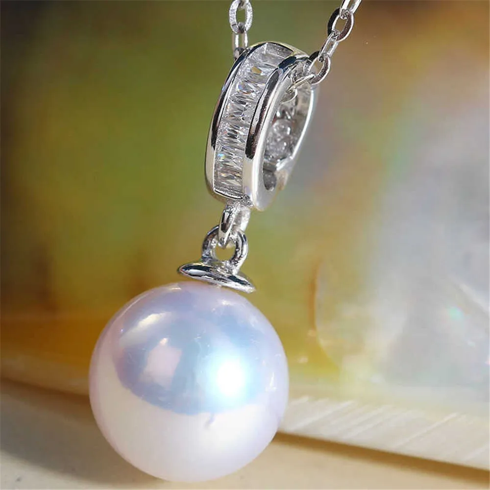 S925 Sterling Silver Pearl Pendant Setting, DIY Empty Bezel Cup Jewelry Supplies for Craft Making, Hollow Prong Pendant Findings