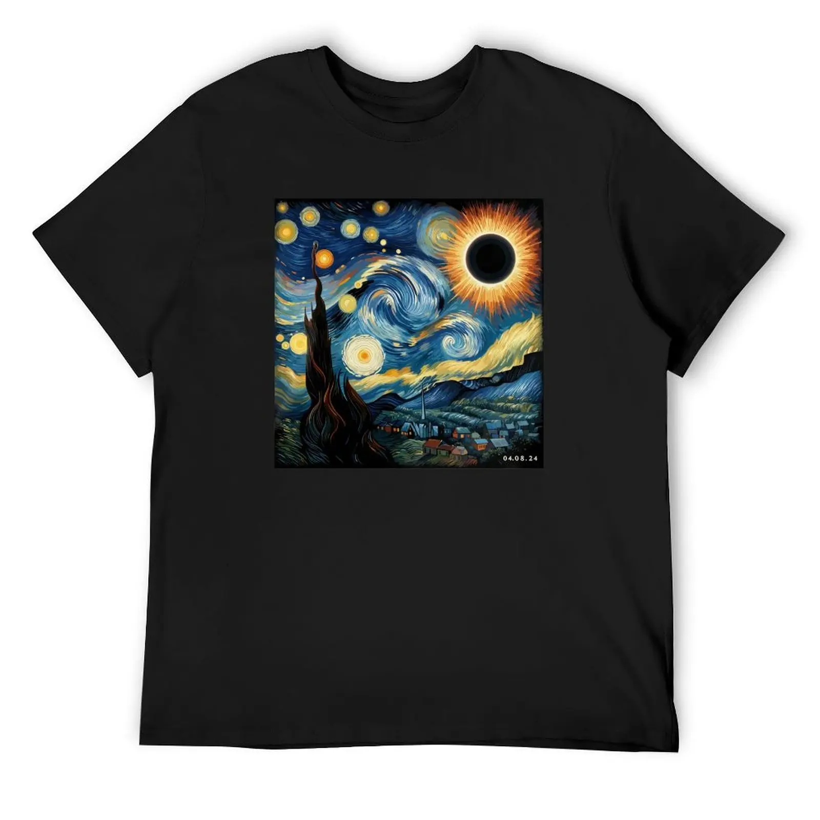 

Vintage Total Solar Eclipse 2024 T-Shirt kawaii clothes oversizeds summer 2025 blanks men graphic t shirts