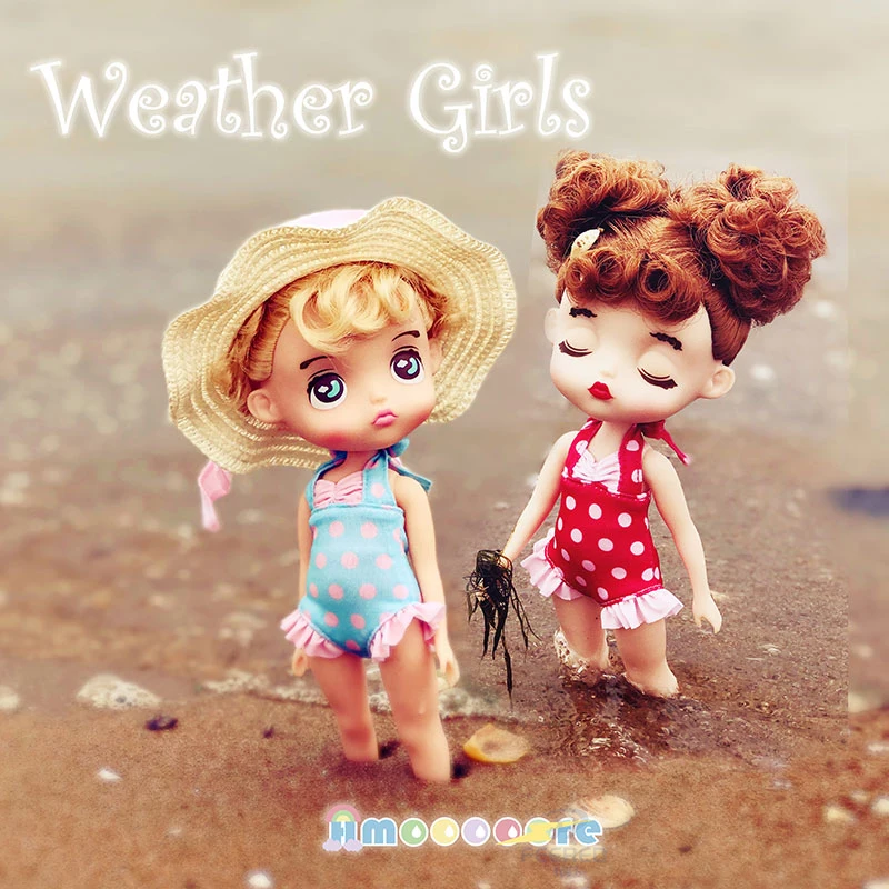 【amoooore】Rubber Doll Swimsuit Version Little White Cloud Little Dark Cloud Doll  toy