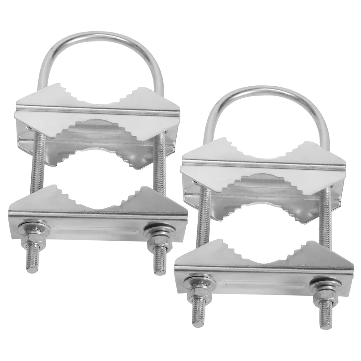 AT77 Зажим для двойной антенной мачты, V-образный кронштейн, U-образные болты, монтажное оборудование для труб, 2 комплекта для антенны Yagi WiFi, ТВ-антенны