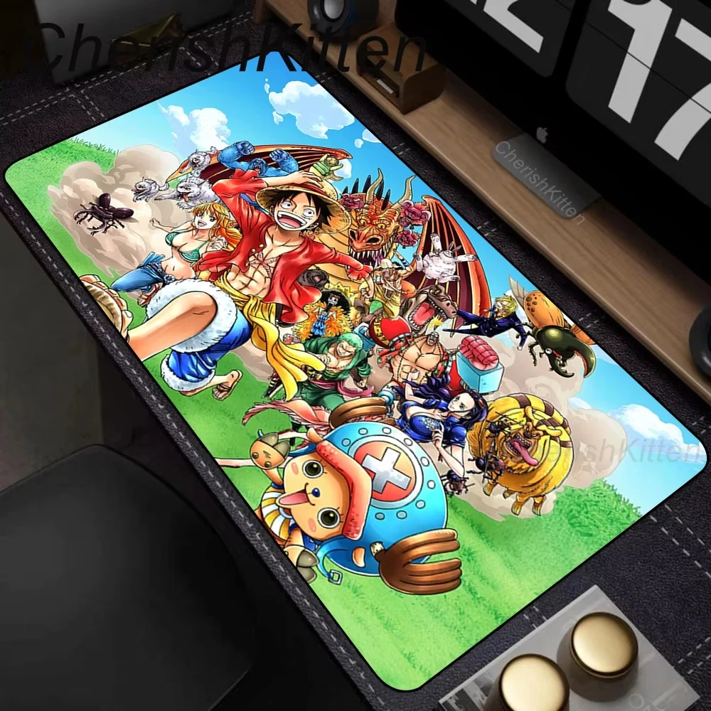 One Piece Anime All Characters Extended Mouse Pad, Non-Slip Rubber Gaming Desk Pad for PC Home Office Laptop
