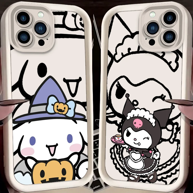 S-Sanrio Cute Cartoon Anime Eye Ladder For Apple iPhone 15 14 13 12 11 XS XR X Pro Max Plus TPU Phone Case