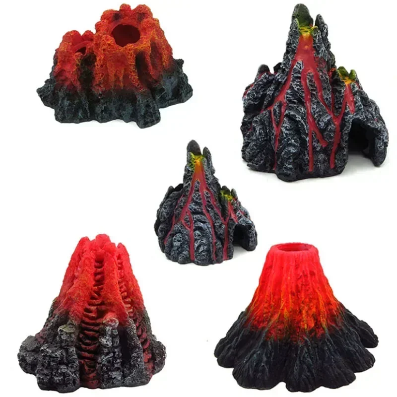 New Volcano Shape Aquarium Decor Oxygen Pump Fish Tank Ornament Aquarium Accessories Decoration