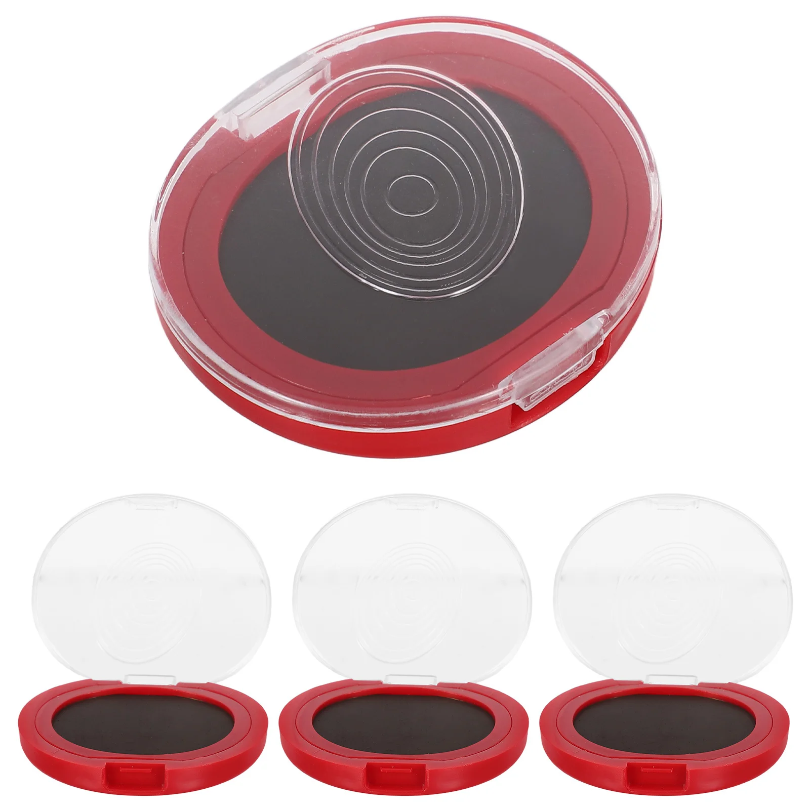 4 قطعة وسادة حبر مدمجة لبصمة الإصبع باللون الأحمر سريعة الجفاف لوحة ختم بصمة الإبهام لتحديد الفصول الدراسية والمكتب